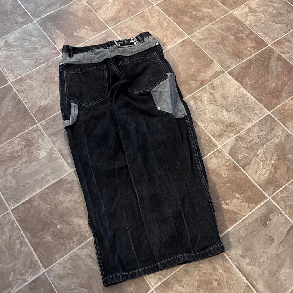 Vtg 00s Y2K baggy carpenter Southpole black denim jeans, size 32x32, no flaws!